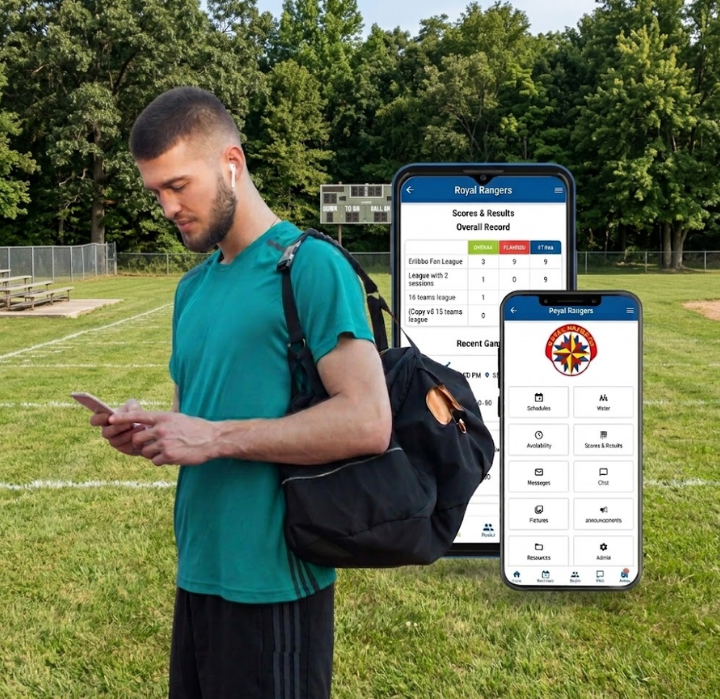 Best sports management mobile app for all organization members. Communicate with real-time chat, email, and text.