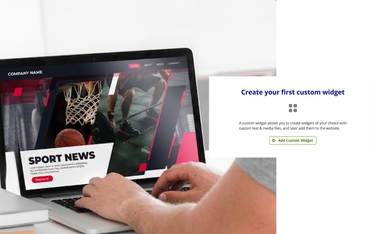 Customize your sports website with SportsPlus website builder